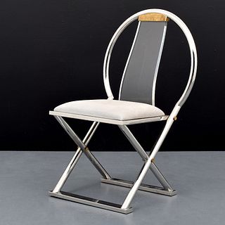Karl Springer "Chinese Curved Back" Chair