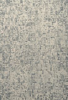 Large Jasper Johns "Gray Alphabets" Lithograph, Signed Edition