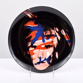 Andy Warhol (after) Self-Portrait Plate, Artist Plate Project 2020