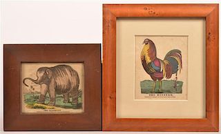 Two Hand Colored Children's Prints.