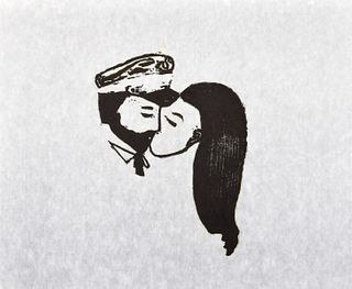 Richard Bosman "South Seas Kiss" Woodcut, Signed Edition
