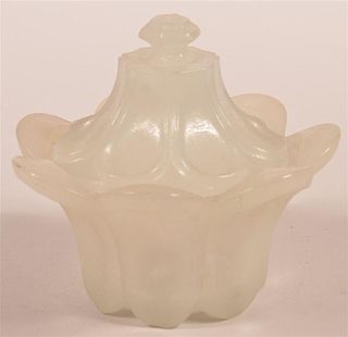 Early 19th Century Clam Broth Glass Sugar Bowl.