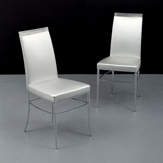 Pair of Philippe Starck for Baccarat Crystal Side Chairs