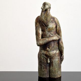 Large Robert Overman Hodgell Sculpture, Male Nude Figure