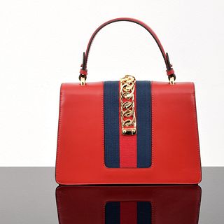 Gucci Sylvie Colorblock Top-Handle Bag