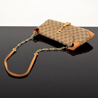 Gucci GG Monogram Shoulder Bag, Panther Toggle