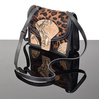 Dries van Noten Snakeskin & Leopard Print Bag