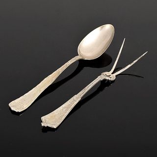 Tiffany & Co. Sterling Silver Serving Fork & Spoon
