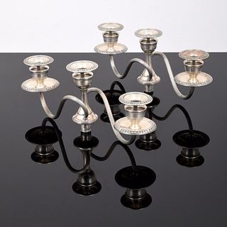 Pair of Sterling Silver Candelabra Arms