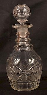 Pittsburgh Blown Colorless Glass Decanter.