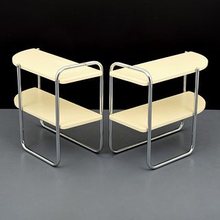 Pair of Wolfgang Hoffmann Side Tables, Machine Age