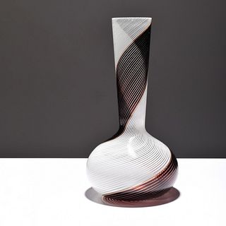Dino Martens "Mezza Filigrana" Vase, Murano
