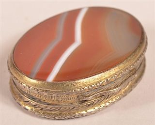 Antique Gold Flashed .800 Silver Snuff Box.