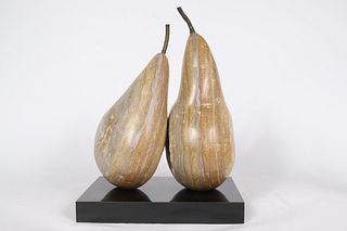 Stone Sculpture of Two Pears