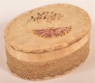 Very Fine Moravian Quilled Paper Box.