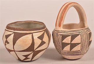 Two Vintage Acoma Type Pueblo Pots.