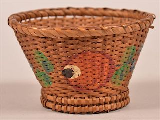 Antique Split Willow Basket.