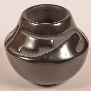 San Ildefonso Pueblo Blackware Pottery Jar.