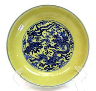 Yongzheng Yellow Dragon Plate