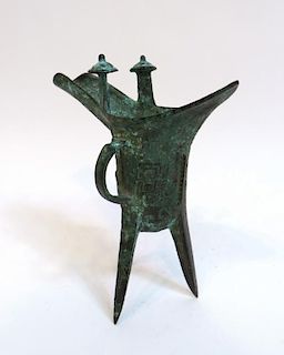 Shang Dynasty Style Bronze Jue Vessel