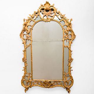 Fine RÃ©gence Giltwood Mirror