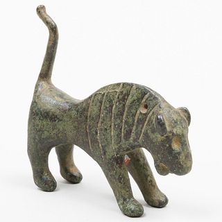 Rare Luristan Bronze Figure of a Tiger