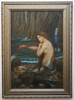 Framed Painting Of A Mermaid