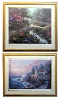 Two Framed Prints By Thomas Kinkade