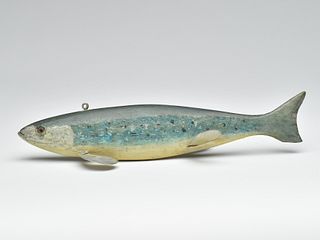 Impressive fish decoy, Andy Trombley, Mt. Clemens, Michigan, 2nd to 3rd quarter 20th century.
