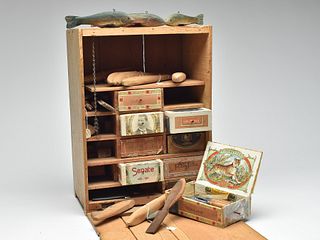 Fish decoy makers construction and tool box.