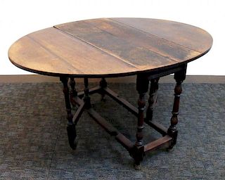 Early 18th C. Oak Gateleg Table