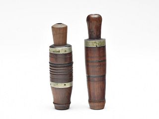 Two duck calls, Charles Perdew, Henry, Illinois.