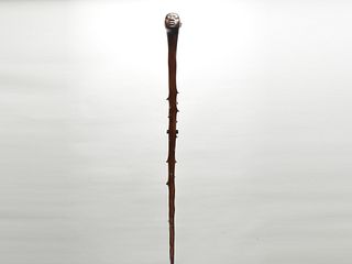 Wonderfully carved walking stick, Lloyd Cargile, Baltimore, Maryland, last quarter 20th century.