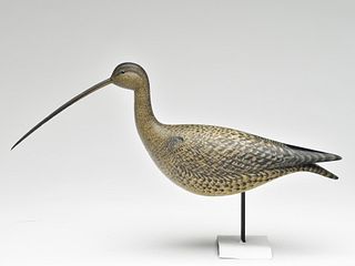Hollow carved curlew, Marty Hanson, Hayward, Wisconsin.