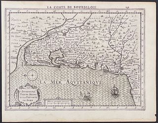 Mercator - Map of the Bordeaux Region of France