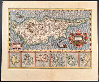 Mercator & Hondius, Folio, pub. 1623 - Map of Cyprus