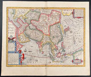 Mercator & Hondius, Folio, pub. 1623 - Map of Asia with Part of Africa, Europe, America, and New Guinea