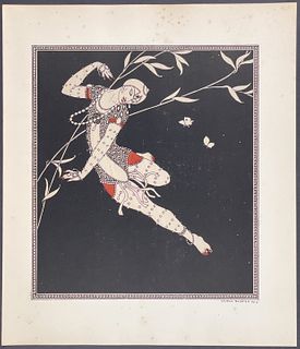 Barbier - Dancer - Nijinsky Dance, Printed on Vellum