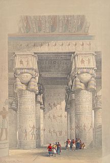 David Roberts, RSE - View from Under the Portico of the Great Temple of Dendera