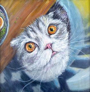 Erika Chapman Cat Painting