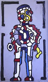 CORVINO, Paolo. Oil on Canvas. Abstract Figure on