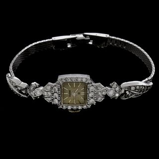 Birks Diamond and Platinum Watch