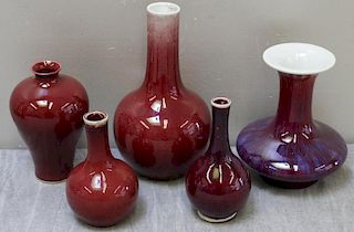 Lot of 5 Assorted Vintage Chinese Vases.