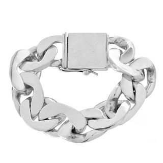 Heavy Silver Link Bracelet