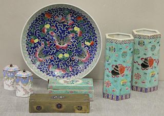 Chinese Porcelain and Metal Lot.