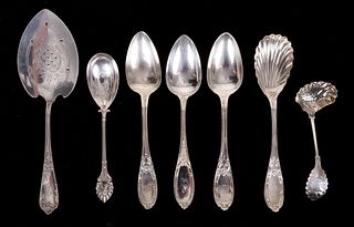 American Coin Silver Table Spoons, Etc.