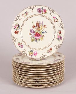 Heinrich Selb, Floral Porcelain Dinner Plates