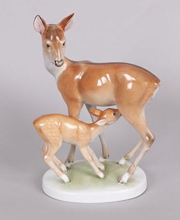Herend, Deer With Fawn