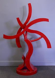 CORVINO, Paolo. Red Painted Metal Abstract