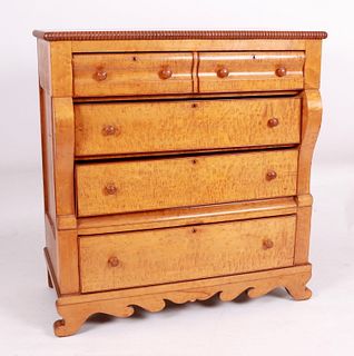 An American Bird's Eye Maple Chest of Drawers